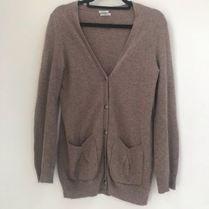 Madewell Wallace Soft Brown Cardigan Sweater